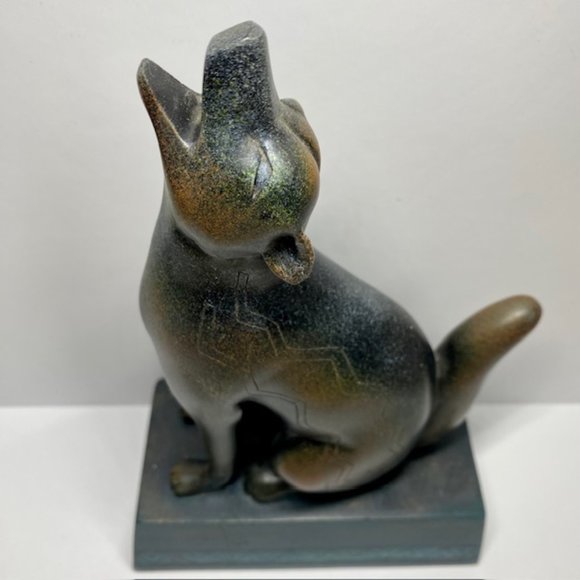 Southwestern/Native American Wolf Sculpture - Vintage - Picture 6 of 12